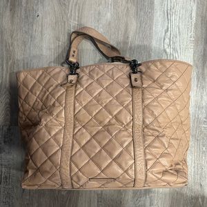BCBG Large quilted Leather Tote